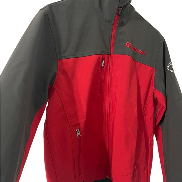 🎄 SALE SNAP-ON Tools Full Zip Dri Duck DDX Jacket Red/Grey Men’s Medium - Picture 10 of 14